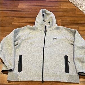 Nike Tech Fleece Windrunner - Light Gray Full-Zip Hoodie - XXL